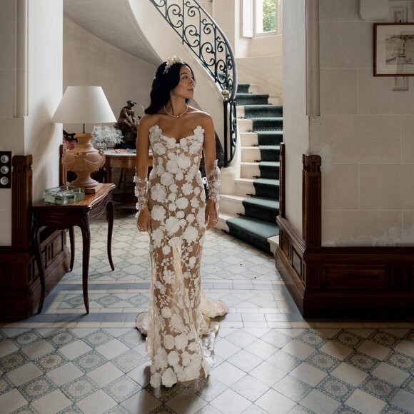 Bronx and Banco “Jasmine Blanc” Bridal Gown — Size US 2 - Picture 4 of 7